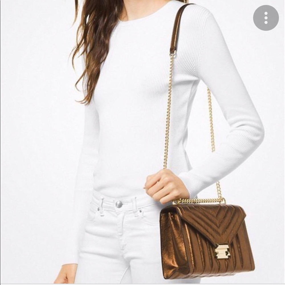 Michael Kors Whitney Gold Metallic Handbag 💫 New with out tags